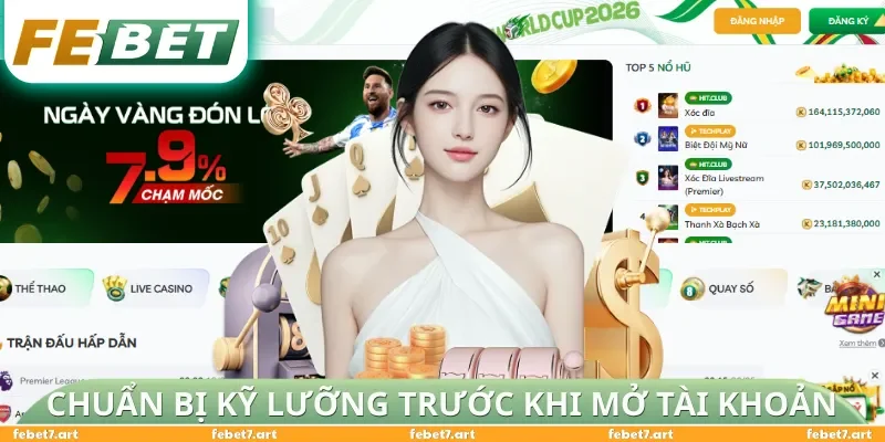 Chuẩn bị kỹ lưỡng trước khi mở tài khoản