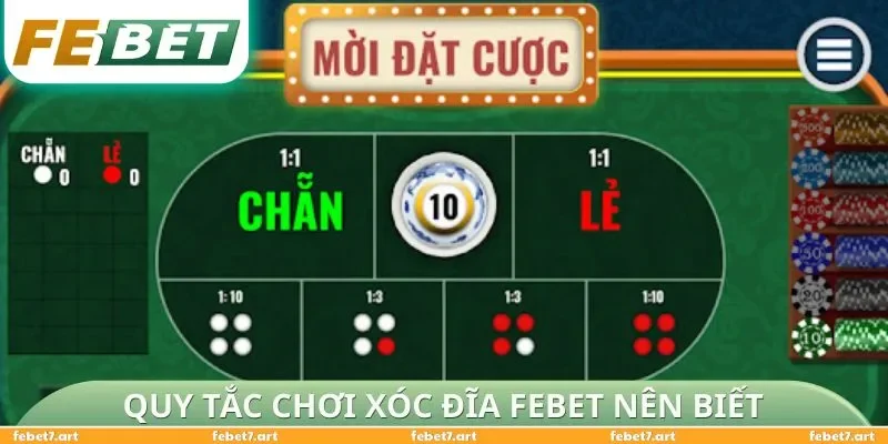 Quy tắc chơi xóc đĩa FEBET nên biết